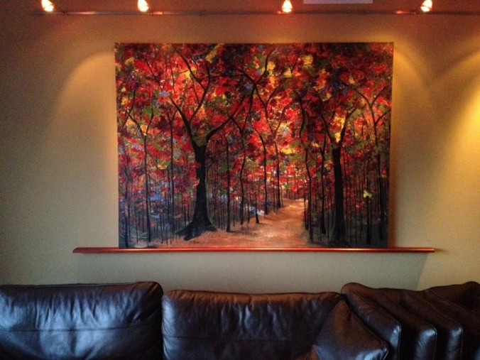 "Deep in the Forest" Giclee shown in the Diehl residence in their College Park home