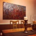 "Light Through Darkness
36X60" as shown in client's dining room