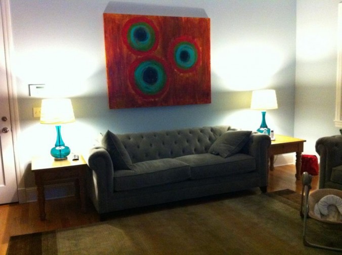 48X60" commission abstract piece for Kerry & Bryan in their Tampa home.
